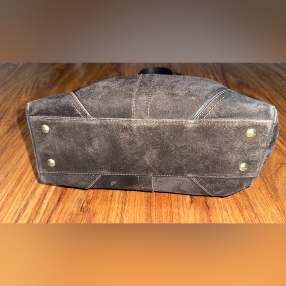 Coach Brown Suede Tote Bag RARE! - Picture 5 of 10